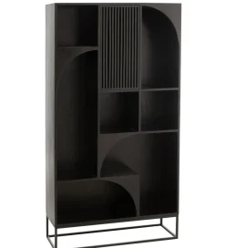 J-Line Regał MODE 168 cm drewno mango czarny