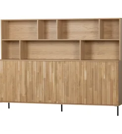 WOOOD Regał NEW GRAVURE 200 cm drewno dębu naturalna