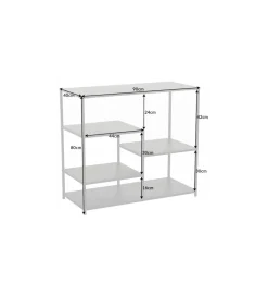 Invicta Interior Regał OLIMPIA 90 cm czarny