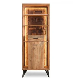 Exclusivas Regał REGO 72 cm drewno akacja LED