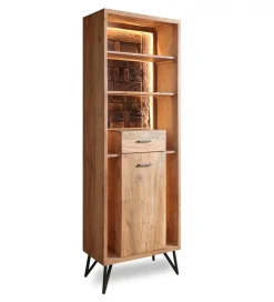 Exclusivas Regał REGO 72 cm drewno akacja LED