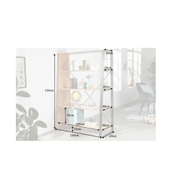 Invicta Interior Regał Sali 155 cm w kolorze dębowym