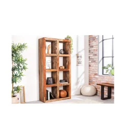 Invicta Interior Regał Smoke FINICE Makassar 180 cm drewno sheesham
