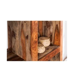Invicta Interior Regał Smoke FINICE Makassar 180 cm drewno sheesham