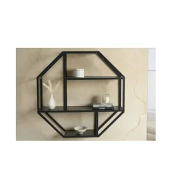 Invicta Interior Regał wiszący FONTERA 77 cm czarny