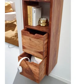 WOHNLING, GERMANY Regał wiszący MEKNES 35 cm drewno sheesham