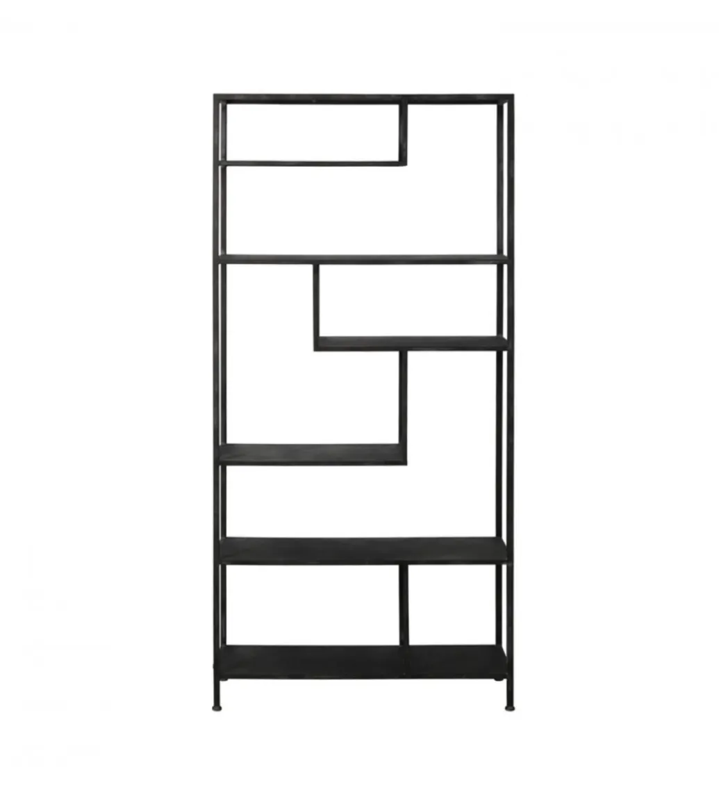 L&L Regał YLAYA 213 cm antyczny czarny