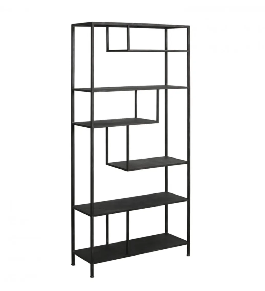 L&L Regał YLAYA 213 cm antyczny czarny