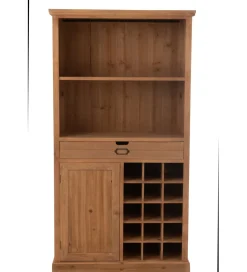 J-Line Regał z miejscem na wino LIA 178 cm naturalny