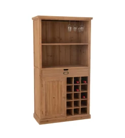 J-Line Regał z miejscem na wino LIA 178 cm naturalny