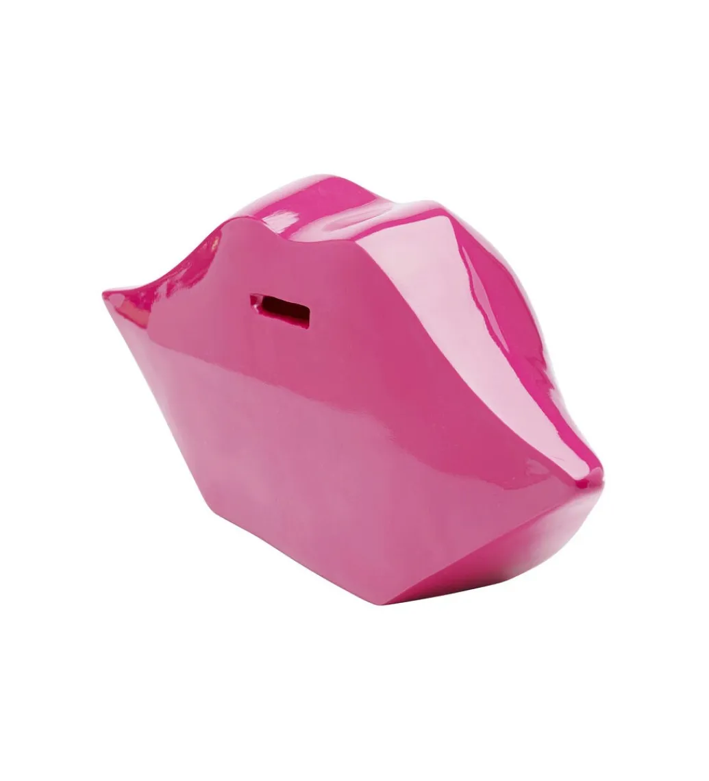 KDesign Skarbonka LIPS 13 cm różowa