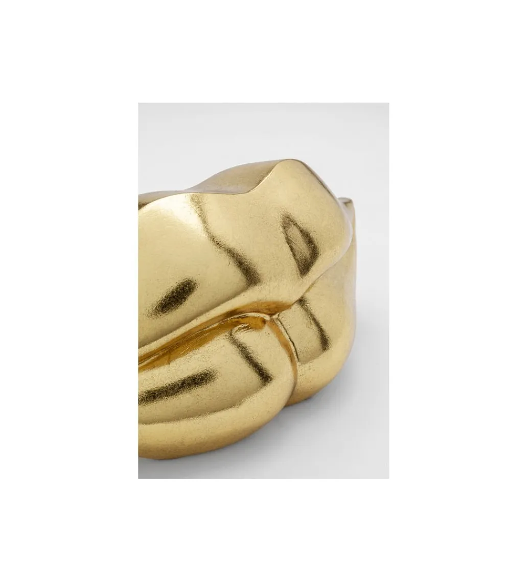 KDesign Skarbonka LIPS 13 cm złota