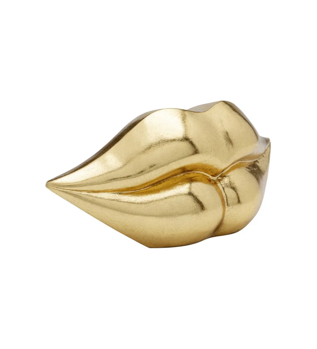 KDesign Skarbonka LIPS 13 cm złota