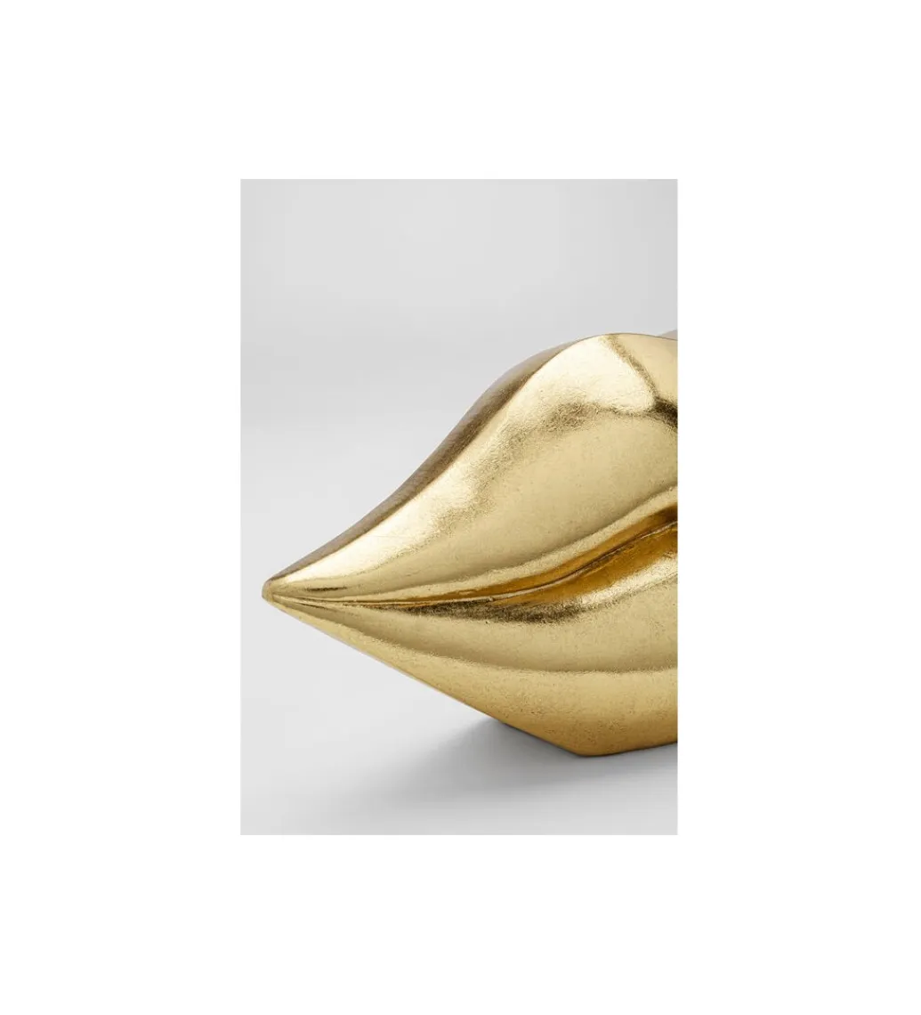 KDesign Skarbonka LIPS 13 cm złota