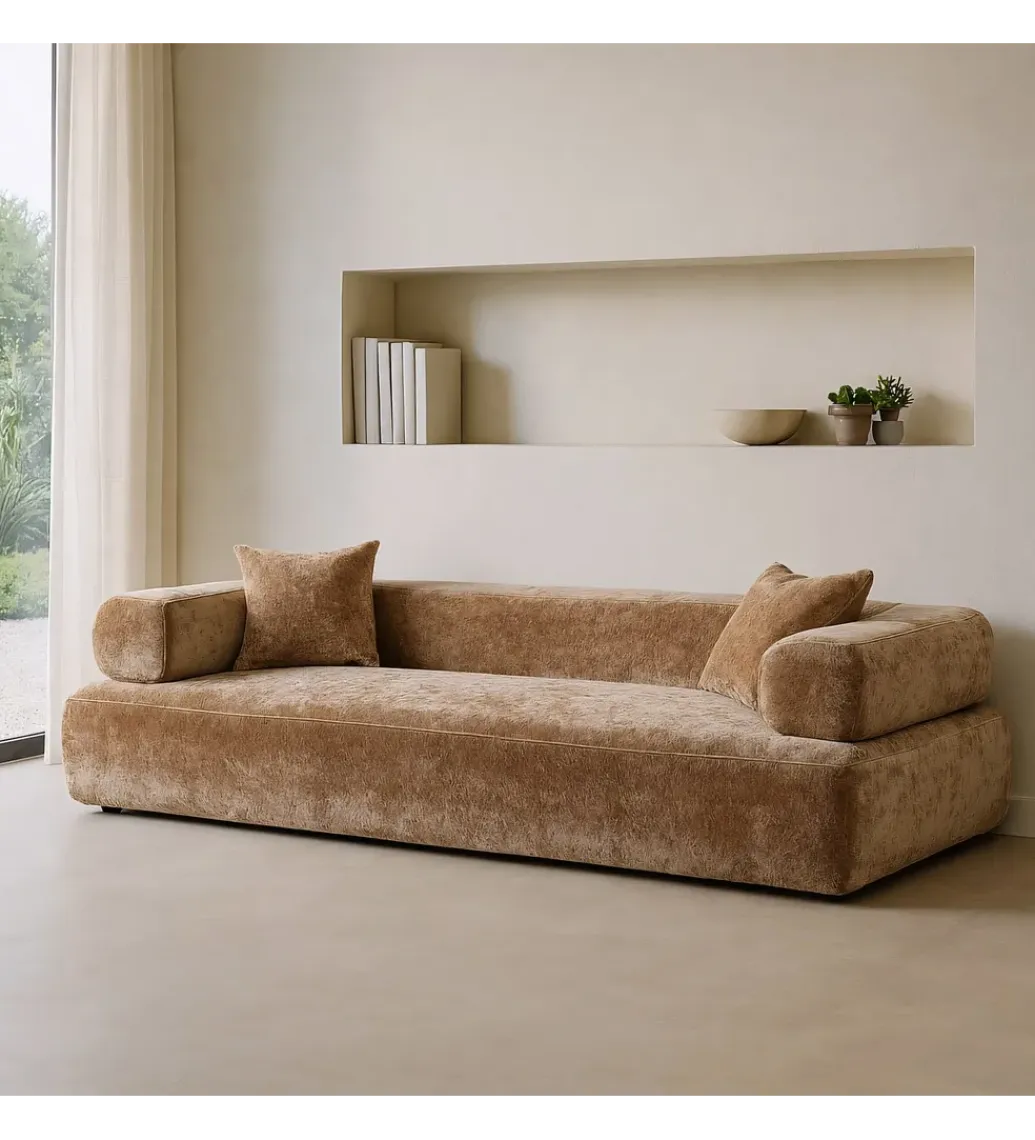 DENZO Sofa ANTYKAN 200 cm beżowa