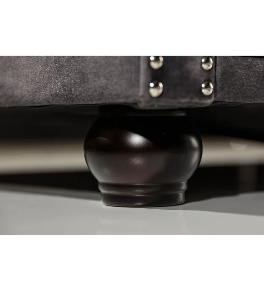Invicta Interior Sofa ARIELLE Chesterfield 205 Cm szary aksamit