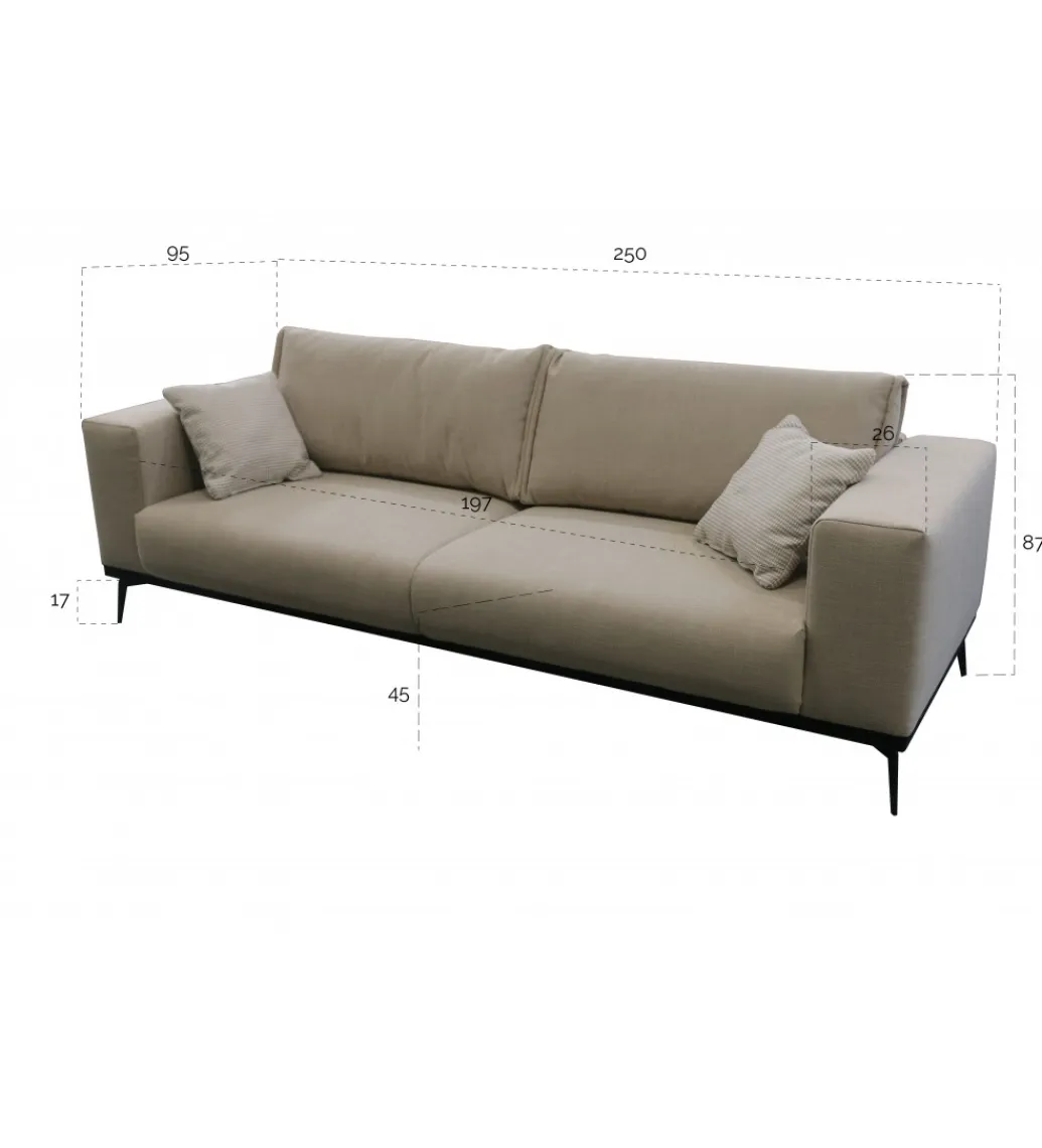 Comforteo Sofa ARIELLE Chesterfield 205 cm zielona