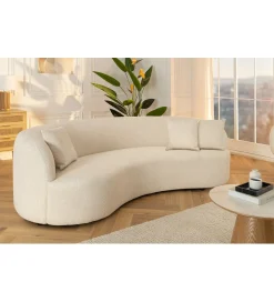 Invicta Interior Sofa ATELIER 230 cm 3-osobowa bouclé beżowa