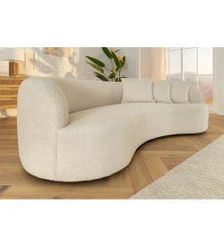 Invicta Interior Sofa ATELIER 230 cm 3-osobowa bouclé beżowa