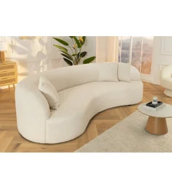Invicta Interior Sofa ATELIER 230 cm 3-osobowa bouclé beżowa