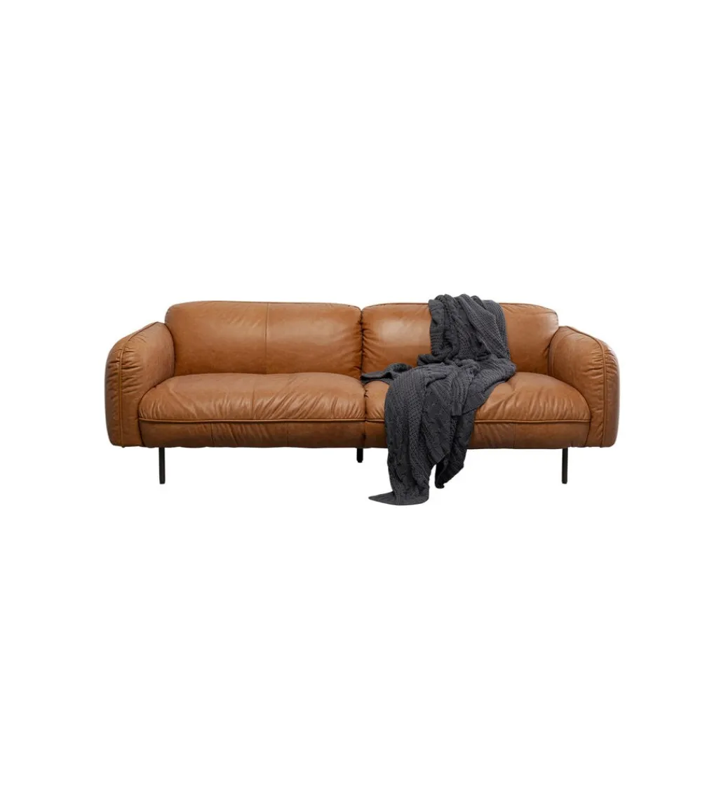 KDesign Sofa CALGARY 228 cm skórzana brązowa