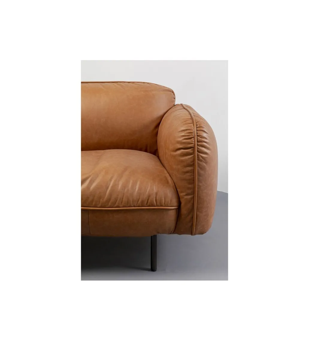 KDesign Sofa CALGARY 228 cm skórzana brązowa