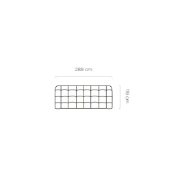 Wersal Sofa CAMPILE 288 cm elektrycznie wysuwane siedzisko