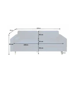Invicta Interior Sofa CANIS velvet 220 cm szmaragdowo zielony aksamit
