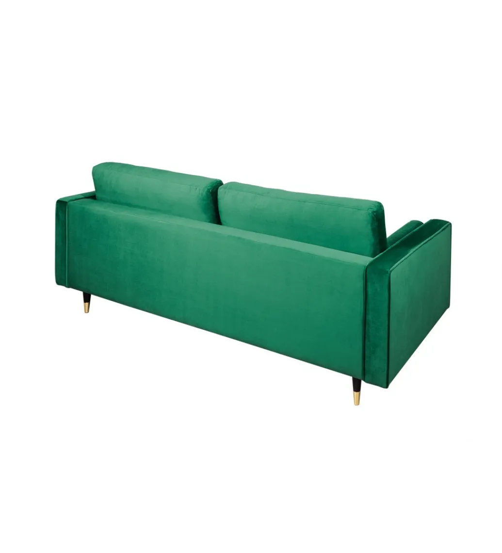 Invicta Interior Sofa CANIS velvet 220 cm szmaragdowo zielony aksamit