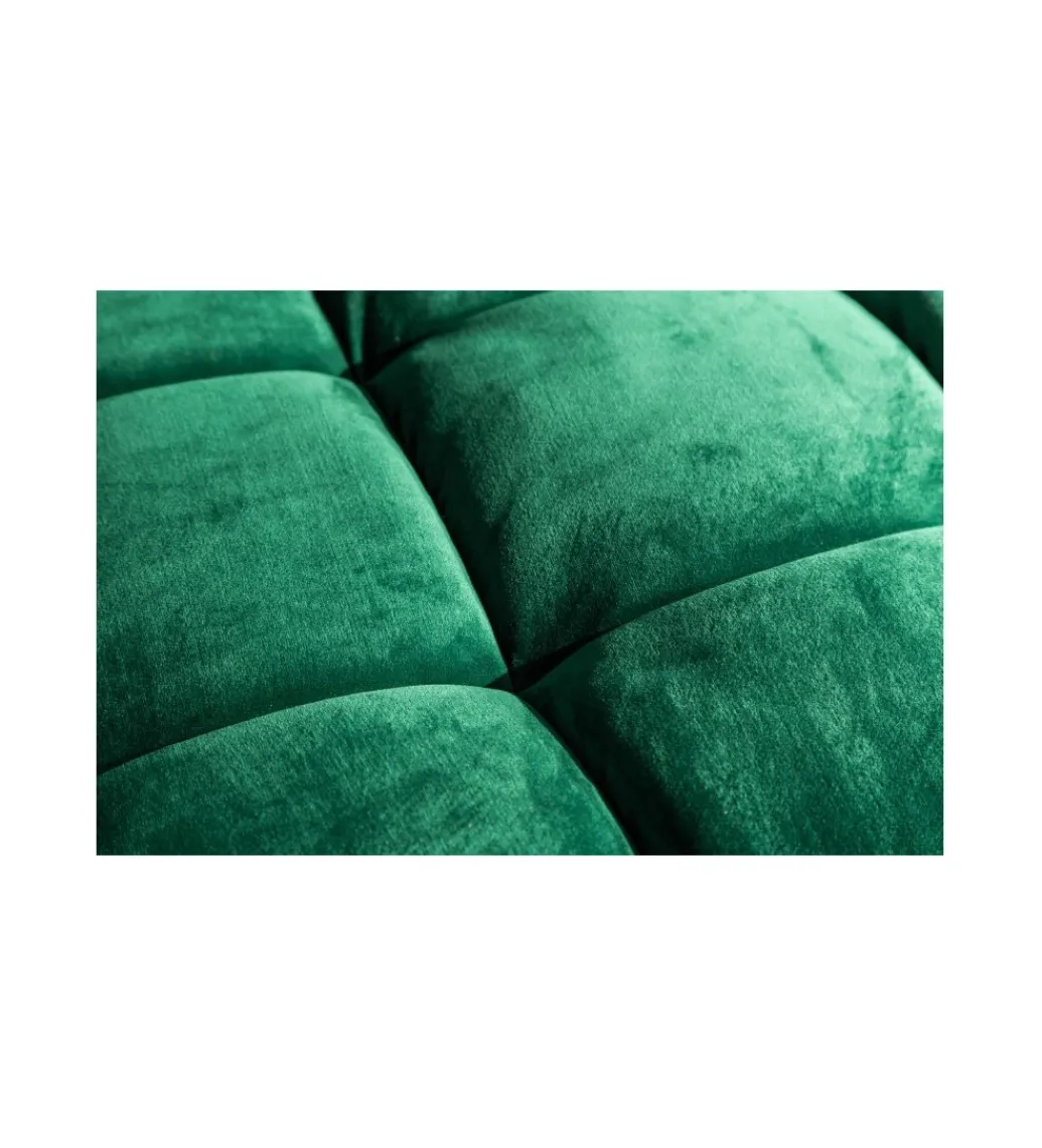 Invicta Interior Sofa CANIS velvet 220 cm szmaragdowo zielony aksamit