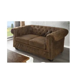 Invicta Interior Sofa Chesterfield antyczny brąz