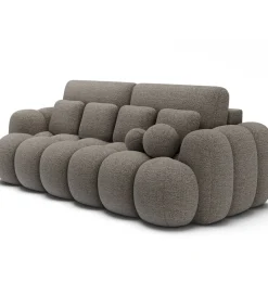 ZDLINNEO Sofa COTTONN 256 cm z funkcją spania popielaty tkanina royal 20