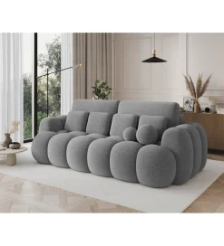 ZDLINNEO Sofa COTTONN 256 cm z funkcją spania jasny szary tkanina royal 04