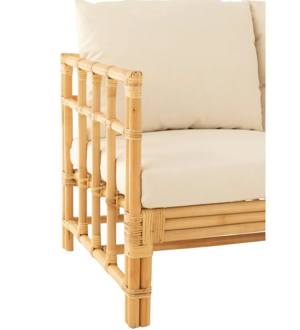 J-Line Sofa dwuosobowa ELISE 127 cm rattan