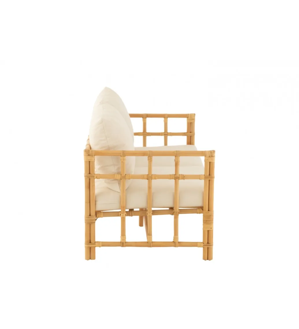 J-Line Sofa dwuosobowa ELISE 127 cm rattan