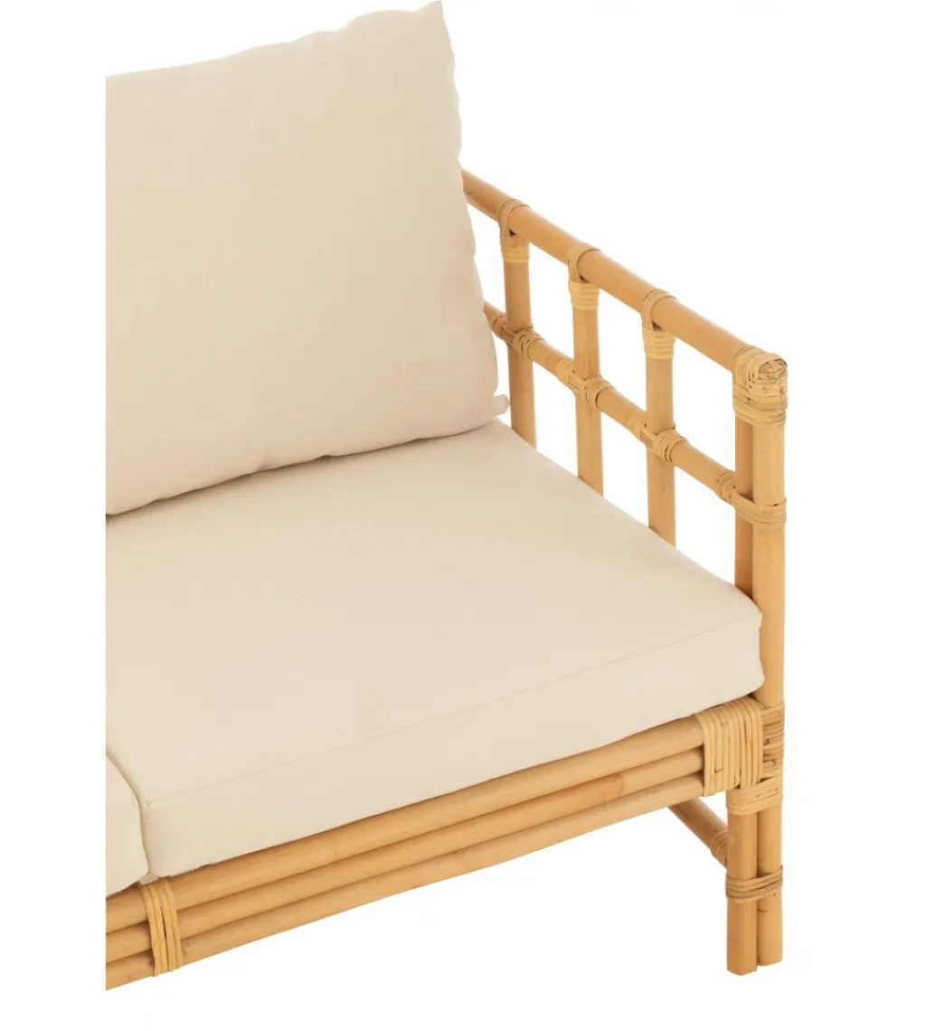 J-Line Sofa dwuosobowa ELISE 127 cm rattan