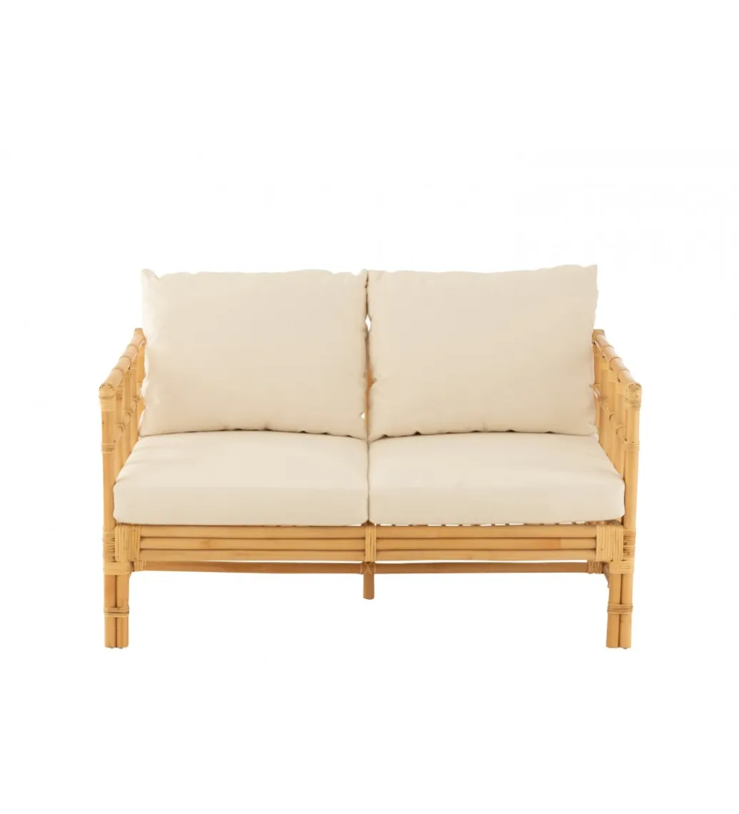J-Line Sofa dwuosobowa ELISE 127 cm rattan