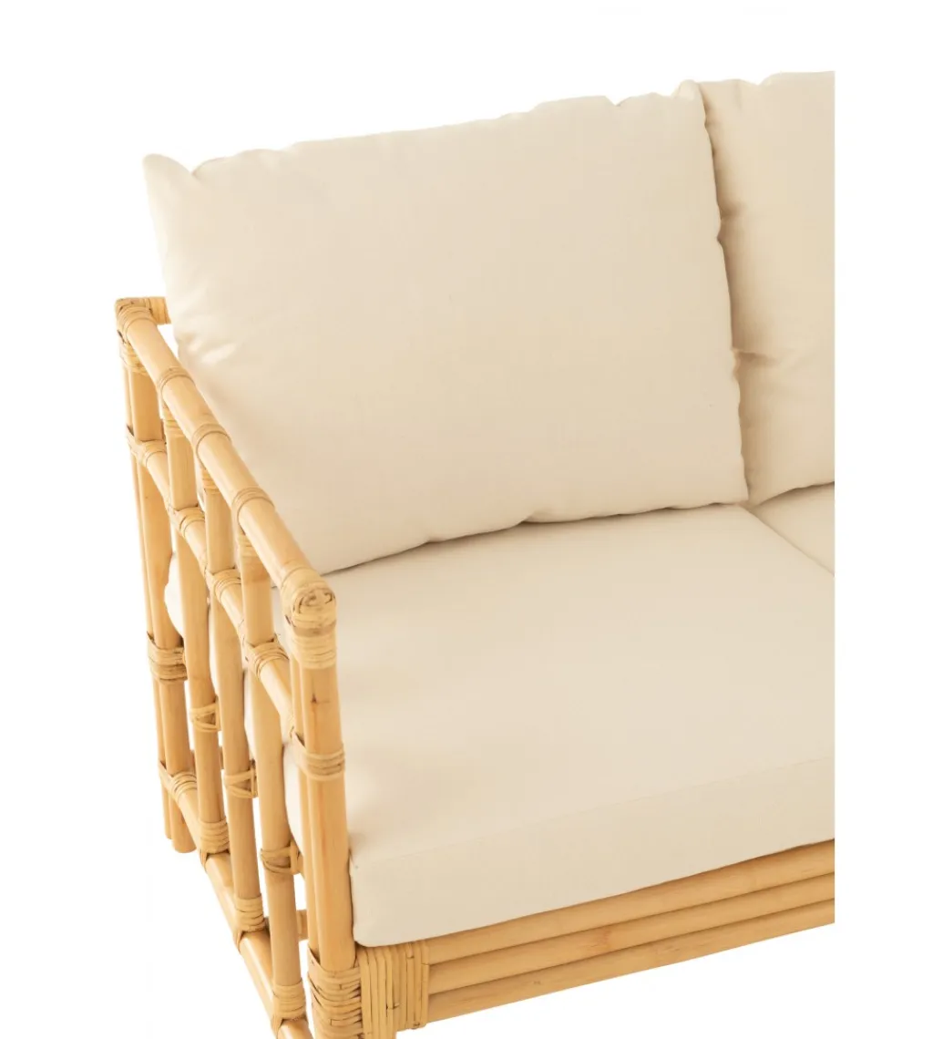 J-Line Sofa dwuosobowa ELISE 127 cm rattan