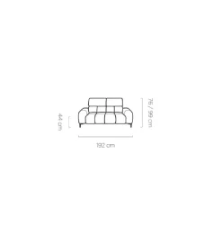 Wersal Sofa ELEKTRA Plaza 192 cm z elektrycznie wysuwanym siedziskiem