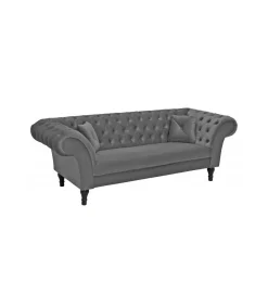 Invicta Interior Sofa Euphoria 225 cm srebrno szara