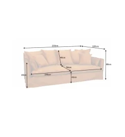 Invicta Interior Sofa HEAVENLY Heaven 210 cm ciemna musztarda