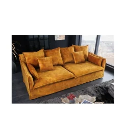 Invicta Interior Sofa HEAVENLY Heaven 210 cm ciemna musztarda