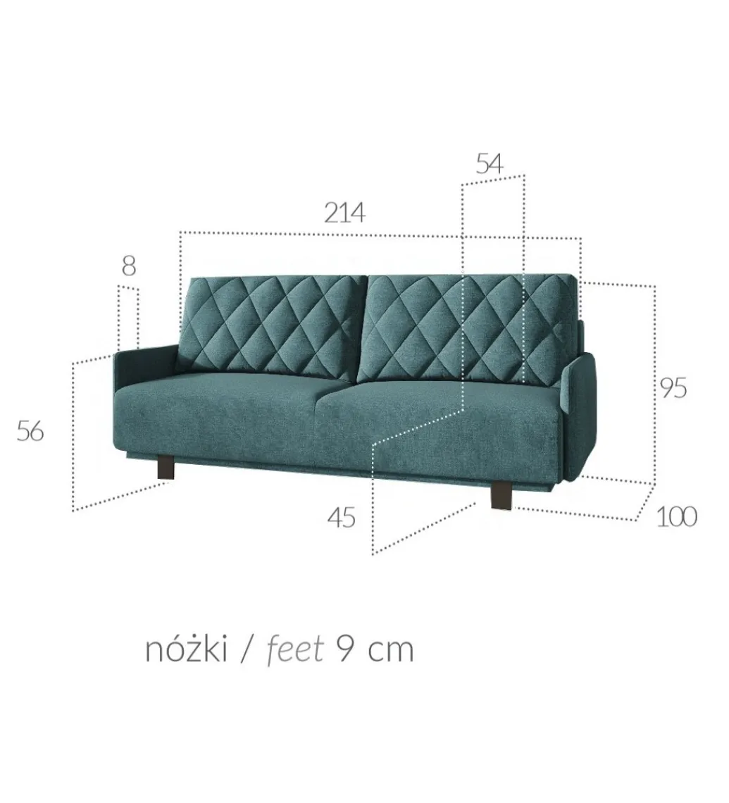 Comforteo Sofa NEGROS Ikaria 214 cm z funkcją spania