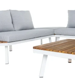 Zona-Design Sofa ogrodowa SASKIA 260 cm drewno akacja nogi białe