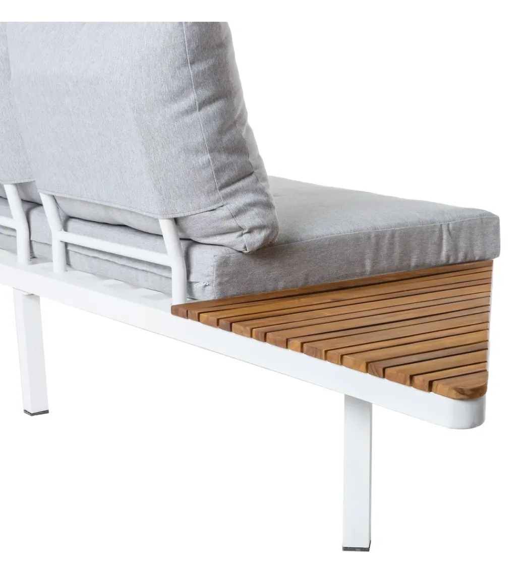 Zona-Design Sofa ogrodowa SASKIA 260 cm drewno akacja nogi białe