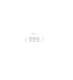 Wersal Sofa PALLADIO 212 cm z regulowanymi zagłówkami