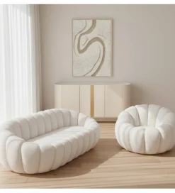 Exclusivas Sofa PUFETER 199 cm biała