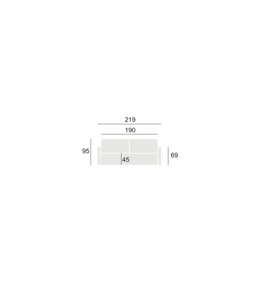Comforteo Sofa RAVELLO 219 cm z funkcją spania