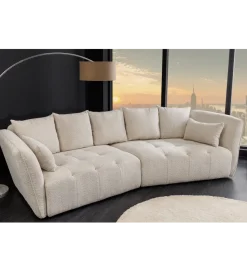 Invicta Interior Sofa ROYAL 295 cm XL bouclé szampański beż