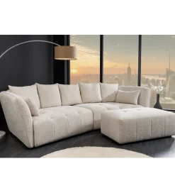 Invicta Interior Sofa ROYAL 295 cm XL bouclé szampański beż